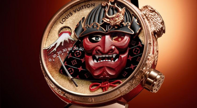 錶盤上武士眼珠在動！LV Tambour自動人偶腕錶擬真日本武士震撼走時
