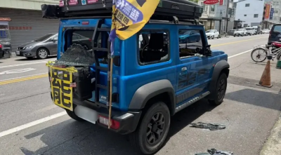 整車窗全部破了！苗慄罷團宣傳車遭砸毀　犯嫌作案動機曝光