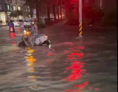 丹娜絲還沒到！台中先淹水、人孔蓋掀起　市府評估加大排水管徑