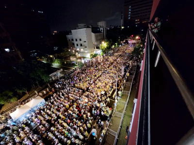 726大罷免／護國晚會人潮塞爆！破萬人冒雨力挺空拍圖曝