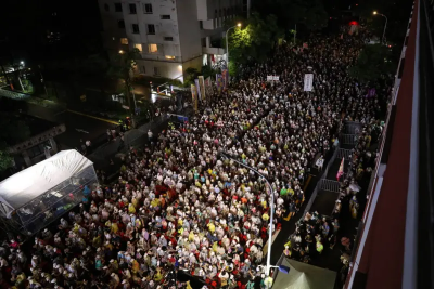 726大罷免／大暴雨仍澆不熄熱情！青鳥塞爆濟南路空拍圖曝光