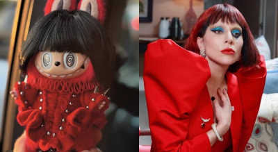 Labubu竟有Lady Gaga訂製版！紅色鉚釘禮服、黑色娃娃頭連本尊也無法抗拒