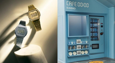 CASIO最復古方形數字錶金銀雙色超帥！首間品牌咖啡店登場 一整面手錶牆太壯觀