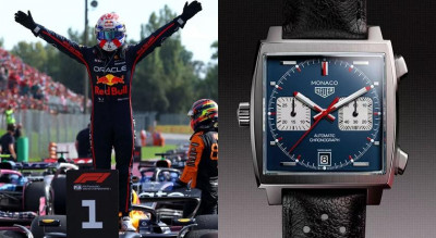 F1最速男換人Max Verstappen義大利站封王！戴TAG Heuer賽車錶高舉獎盃
