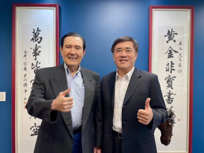 藍黨魁選舉要挺誰？才剛跟羅智強拍影片　馬英九同框鼓勵郝龍斌