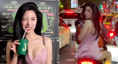 女星穿粉色蕾絲睡衣坐機車趕通告！辣眼造型1萬7 一查發現竟是凱特王妃愛牌