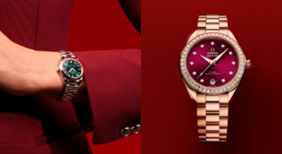 歐米茄Aqua Terra 30毫米系列添新作 為歲末節慶揮灑錶盤色彩 鑽石時標共譜奢華璀璨