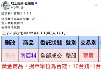 買進記憶體絕對不會輸？「反指標女神」宣布買進南亞科