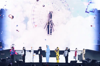 SUPER JUNIOR超級萌！穿動物睡衣、搭花車繞全場　大唱至少還有你