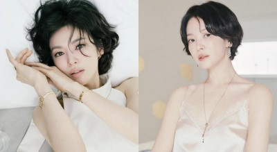 宋慧喬正面迎戰「前男友們」完全不尷尬！雪白禮服搭清純短髮 根本仙女下凡