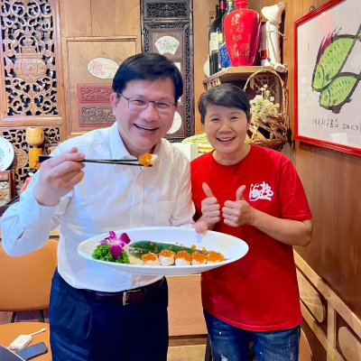 接棒賴清德！林佳龍曬整盤「日本幹貝刺身」響應挺日