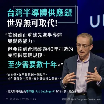 轉貼季辛格專訪言論　經濟部駁斥美國能掏空台灣半導體產業