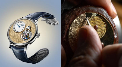 Arnold &amp; Son手工雕鑿黃金錶盤呈現自然紋理！搭載恆力陀飛輪震撼登場