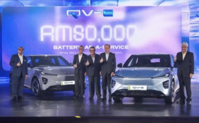 免兩萬美元就能開電車！馬來西亞神車QV-E登場　電池可租掀熱潮