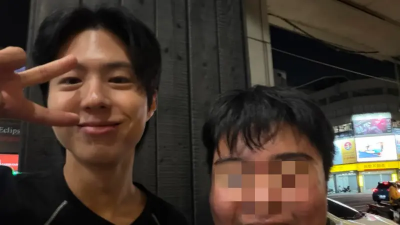 樸寶劍衝去喫肉燥飯！野生男神現身高雄小喫店　穿運動服雀躍比YA