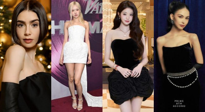 時尚名人一週間》Jennie高衩紅裙火辣開腿線、昆凌抹胸禮服大露香肩鎖骨