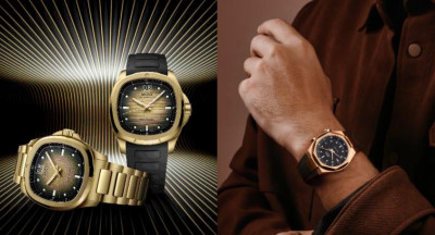 美度Multifort黑金配色閃耀歲末 金黃PVD鍍層包裝復古方框 玫瑰金八角錶殼溫潤優雅