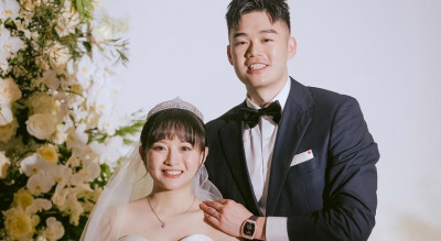 王齊麟、陳詩媛婚禮造型吸睛！手戴的鑲鑽對錶品牌被神出成幸福亮點