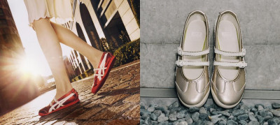 鬼塚虎再掀薄底鞋色彩旋風 呼應時尚圈芭蕾風潮 金屬光與飽和調前衛美學