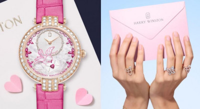 海瑞溫斯頓訴情衷 全新腕錶飛鴿傳書遞送愛心 錦簇鑲嵌工藝盡顯珠寶光芒