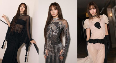 Lisa越穿越少！金球獎一個晚上連換3造型「這套透膚禮服」近乎全裸成最辣