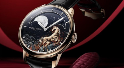 火馬奔月腕錶全球僅8只！Arnold &amp; Son以天文月相將新年美意刻劃於錶盤