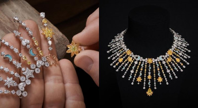 花卉結合流蘇創造Belle Dior高級珠寶！黃鑽搭配蛋白石項鍊超美