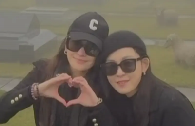 和範瑋琪在大S墓前開玩笑！吳佩慈冷風中發抖：希望妳不要太生氣