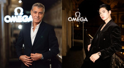 樸寶劍「禁慾系西裝」迎戰喬治克隆尼！兩大男神竟無年齡差 同戴OMEGA比帥