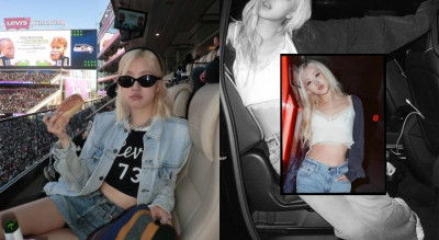 Ros&eacute;超級盃場邊露肚大喫熱狗堡！緊盯自己「翹臀」登上廣告看板寫歷史