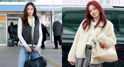 冰山美人對上學院甜心！Krystal、宋雨琦機場伸展台硬碰硬