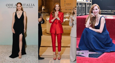 中性西裝到開衩禮服！48歲「影後」潔西卡雀絲坦靠珠寶成為百變女王