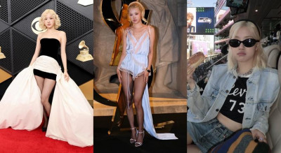 Ros&eacute; 2025一整年用「白皙美腿」攻佔版面！這套短至腿根牛仔裙簡直太辣