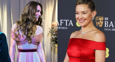 「雙凱特」紅毯交鋒爭豔！她轉過身驚見背部全裸比凱特王妃更掀話題