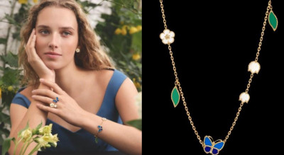 梵克雅寶灌溉春日花園 Lucky Spring新作呼應明亮暖陽 青金石搭配藍瑪瑙勾勒蝶舞翩翩