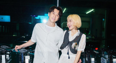 公費蜜月？Lulu、陳漢典十字交纏狂丟閃光彈！白色系機場時尚甜成「婚紗照」