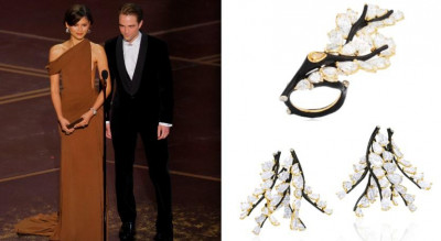 台灣珠寶CINDY CHAO登奧斯卡 千黛亞佩戴四季系列豔驚四座 樹枝耳環戒指展現自然力量