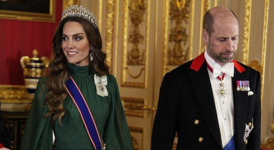 凱特王妃這套綠色薄紗太美豔！黛安娜王妃最愛的王冠加持 婆媳品味竟一樣