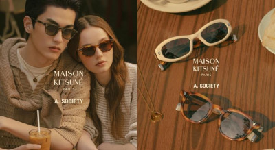 小狐狸跨界+1！MAISON KITSUN&Eacute;首推墨鏡聯名 A.SOCIETY日本手工鏡登場