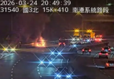 快訊／國3北上小客車「燒成火球」　起火原因疑與引擎蓋有關