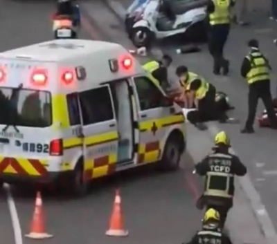 台中女當街遇到恐怖情人「刺脖子」倒地　現場驚悚畫面曝光