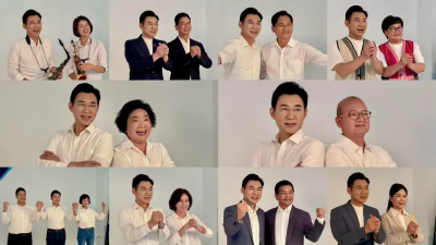 台中藍營全面整隊！江啟臣與議員拍形象照「展現母雞戰力」