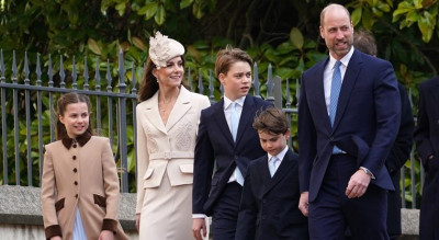 威凱一家五口復活節合體！凱特王妃、夏綠蒂公主「同品牌穿搭」優雅亮相