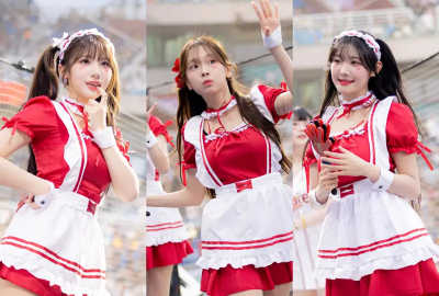 廉世彬、高佳彬化身女僕應援！場邊裙底風光太養眼　金佳垠急遮羞