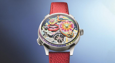 錶盤上演超萌機械舞台劇！LV自動人偶腕錶讓花朵、愛心、紅脣全都動起來