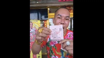 吊車大王簽今彩539只差1碼！800萬元飛走了　他拍影片連喊6次超扯