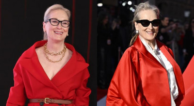 女魔頭果然就愛Prada？梅莉史翠普一身紅衣為《Prada惡魔》暖身