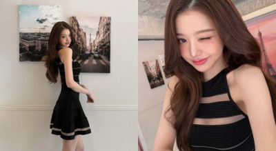 張員瑛「不科學身材」全靠黑繃帶洋裝！鬆緊帶勒出凹凸S線 超強效果秒售罄