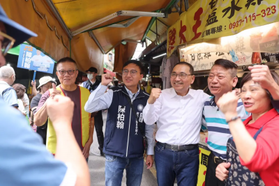啟動輔選行程！侯友宜首站永和　親陪子弟兵陳柏翰掃街