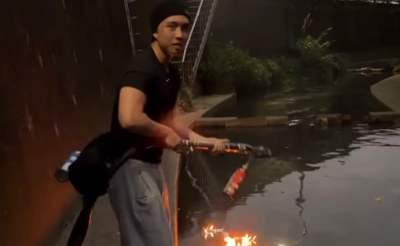 孫安佐火燒河堤恐怖畫面曝光！黑煙沖天他沒在怕：可以用來清老鼠